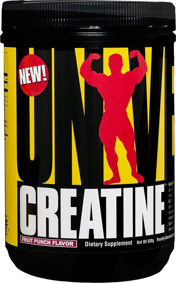 Universal Nutrition 100% Pure Flavored Creapure Creatine Monohydrate Powder, Fruit Punch, 500 Gram