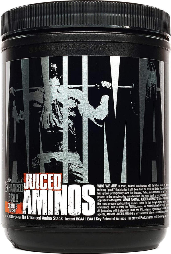 Universal Nutrition Animal Juiced Aminos Enhanced BCAA and EAA Instantized Amino Acid Supplement, Orange, 30 Count, 368 gms