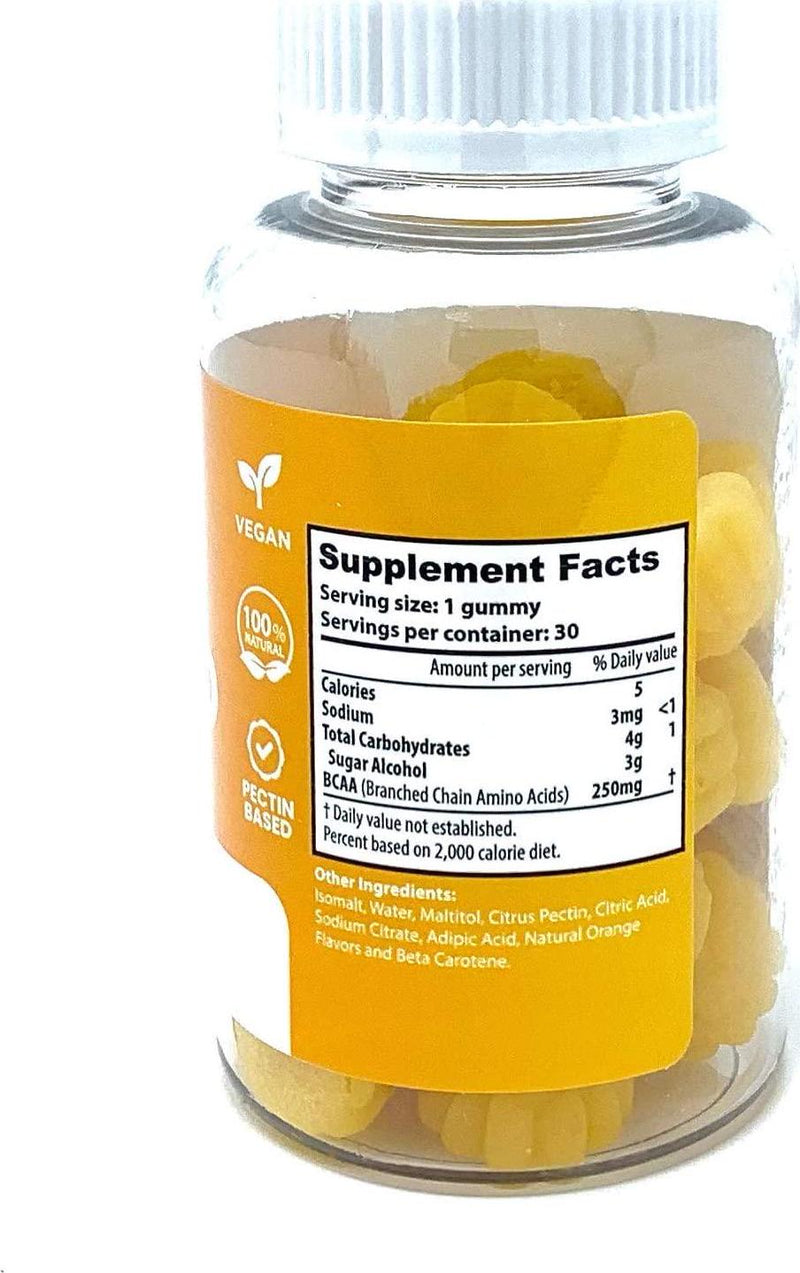 UpGo Supplements BCAA Gummies Amino Acid Supplement, 30 Count