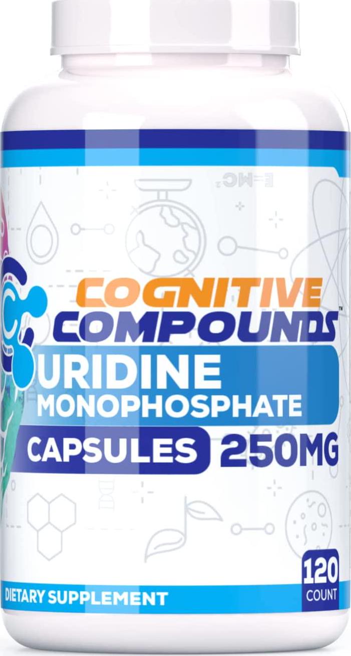 Uridine Monophosphate Capsules - May Improve Mood and Cognitive Function Support - 120 Count - Cognitive Compounds