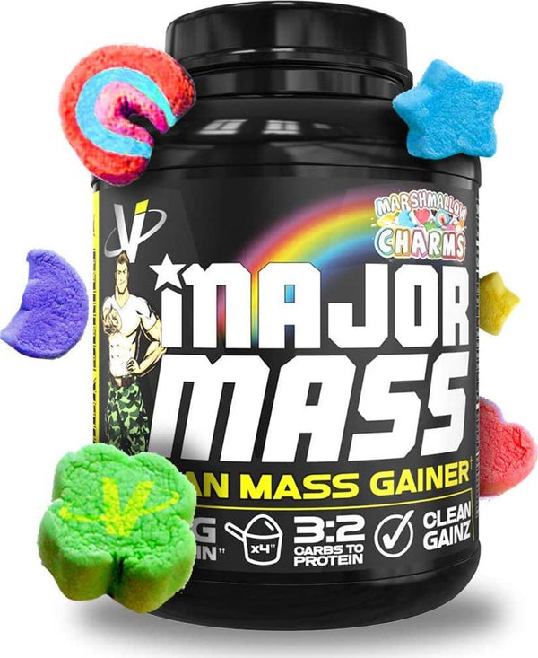 VMI Sports, Major Mass Lean Mass Gainer, Marshmallow Charms, 60 Scoops (4 lbs.), Protein Powder with Protein to Carbohydrates to Fats Ratio for Lean Muscle Mass and Weight Gaining, Pre- or Post-Workout