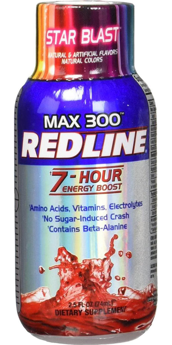 VPX Redline Power Rush 7-Hour Energy Max 300 Supplement, Star Blast, 2.5 Ounce (Pack of 12)