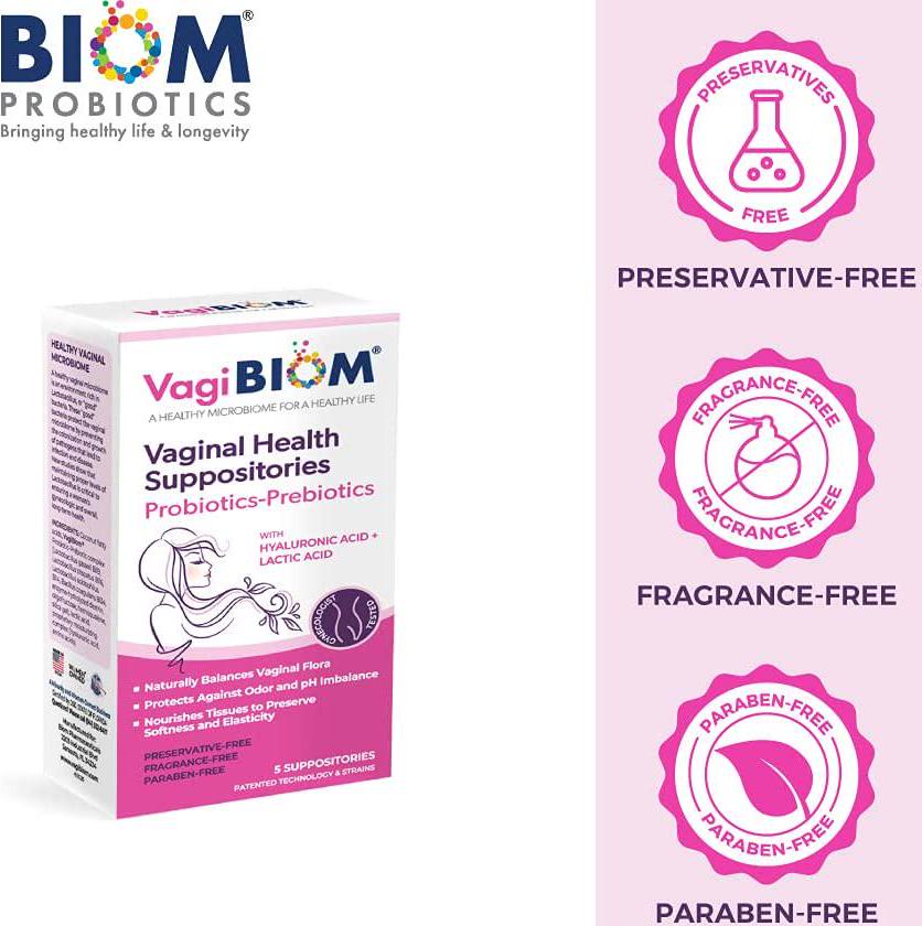 Vagibiom Lactobacillus Suppository Microbiome Flora Balance And Odor