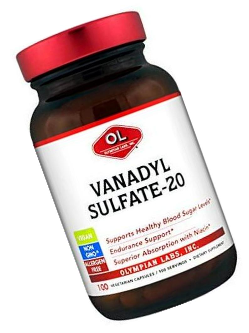 Vanadyl Sulfate 20 Milligrams 100 Veg Capsules