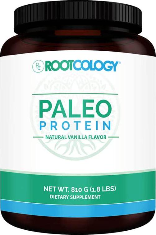 Vanilla Hydrolyzed Beef Protein Powder - Rootcology Paleo Protein with 21g Beef Protein with MCT and Stevia by Izabella Wentz, Dairy-Free and Soy-Free (810g / 30 Servings)