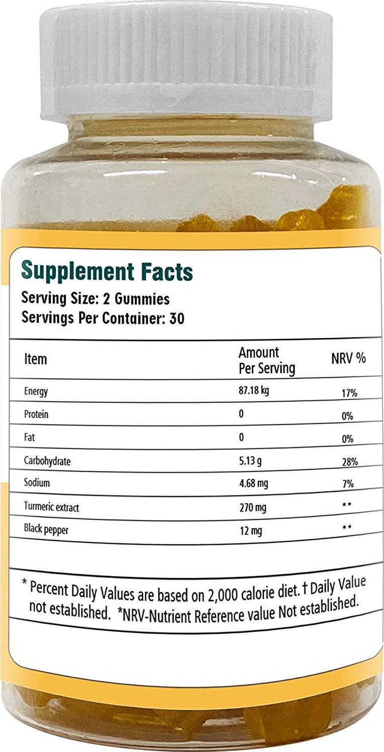 Ved Curcumin Gummies; CCM Chews Mango Flavour with Black Pepper, Raw Unfiltered Curcumin Gummies with Mother Culture, Vegetarian Vegan Health Supplement for Men and Women- 60 Chews 30 Days’ Supply