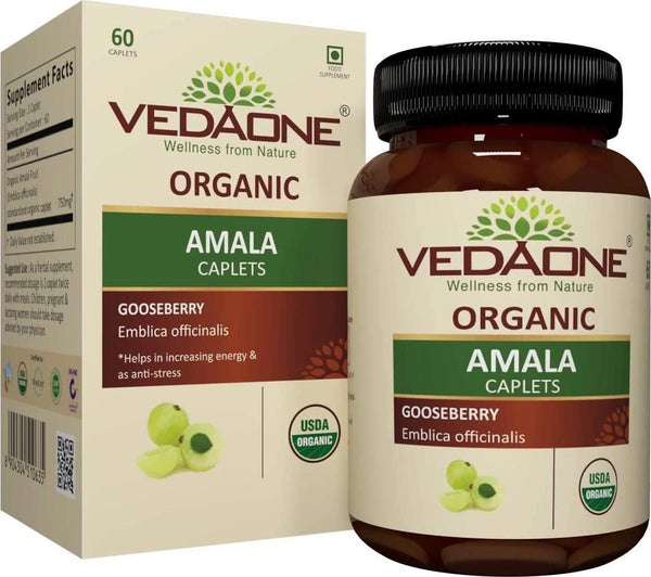Vedaone USDA Organic Amala 750mg 60 Caplets Strengthens The Immune System
