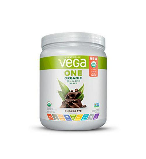 Vega One Organic Plant Protein Powder Chocolate 13.2 Ounce - Plant Based Vegan Protein Powder, Non Dairy, Gluten Free, Non GMO