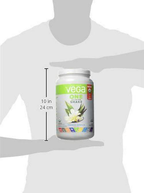 Vega Organic All-in-One Vegan Protein Powder French Vanilla (18 Servings) Superfood Ingredients, Vitamins for Immunity Support, Keto Friendly, Pea Protein for Women and Men, 1.5 lbs(Packaging May Vary)