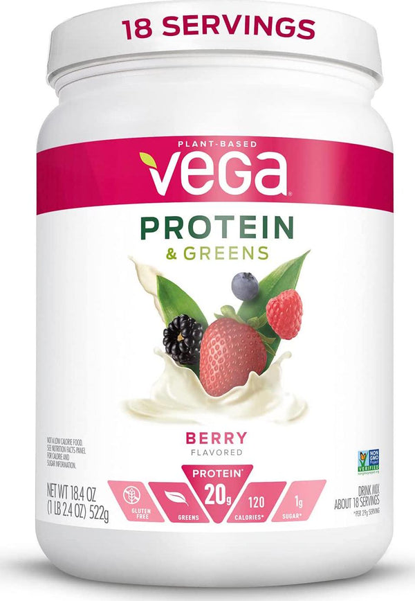 Vega Protein and Greens, Berry, 1.15 lb (18 Servings)