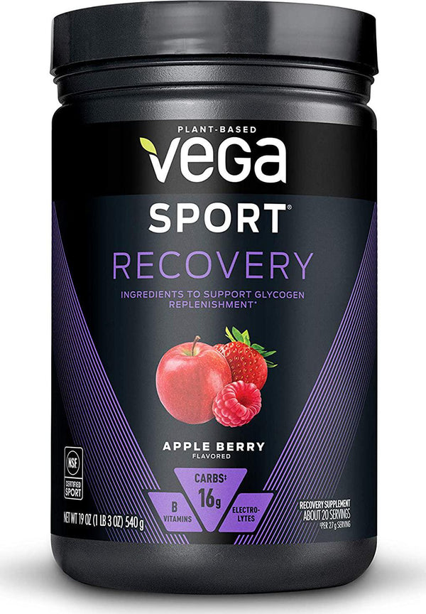Vega Sport Post-Workout Recovery Accelerator, Apple Berry, 19oz, 20 Servings