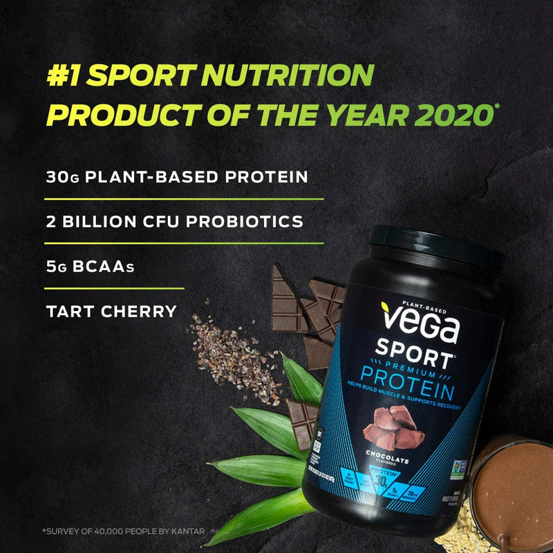 Vega Sport Premium Protein Powder Bundle, Chocolate + Vanilla, Plant Based Protein Powder Post Workout - Certified Vegan, Vegetarian, Keto-Friendly, Gluten Free, Dairy Free, BCAA Amino Acids