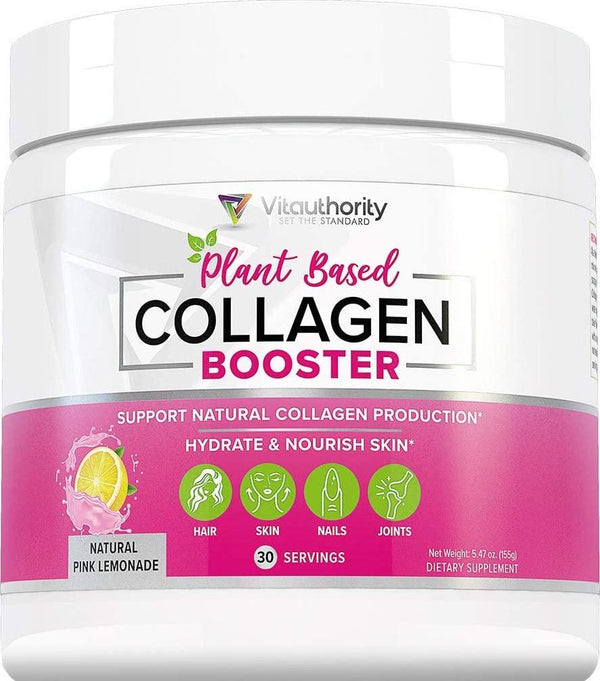 Vegan Collagen Powder - Plant Based Collagen Powder Supplement with Hyaluronic Acid and Camu Camu - Supports Natural Collagen Production - Skin Hydration and Complexion, Hair, Nails and Joint Support (30)