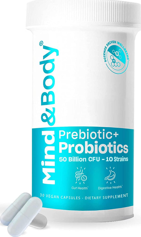 Vegan Probiotic 50 Billion CFU Prebiotics and Probiotics for Men, Probiotics for Women Digestive Health and Gut Health |10 Probiotic strains Bifidobacterium and Lactobacillus Supplement for Men and Women