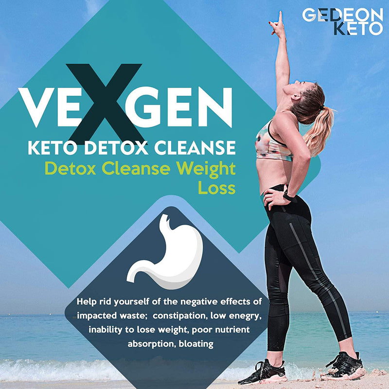 Vexgen Keto Detox Cleanse - Detox Cleanse Weight Loss - Help Shrink Your Gut and Waist - Detoxification Aid - Digestive Support - Intestinal Health and Balance - Purify You Body Starting with Your Gut