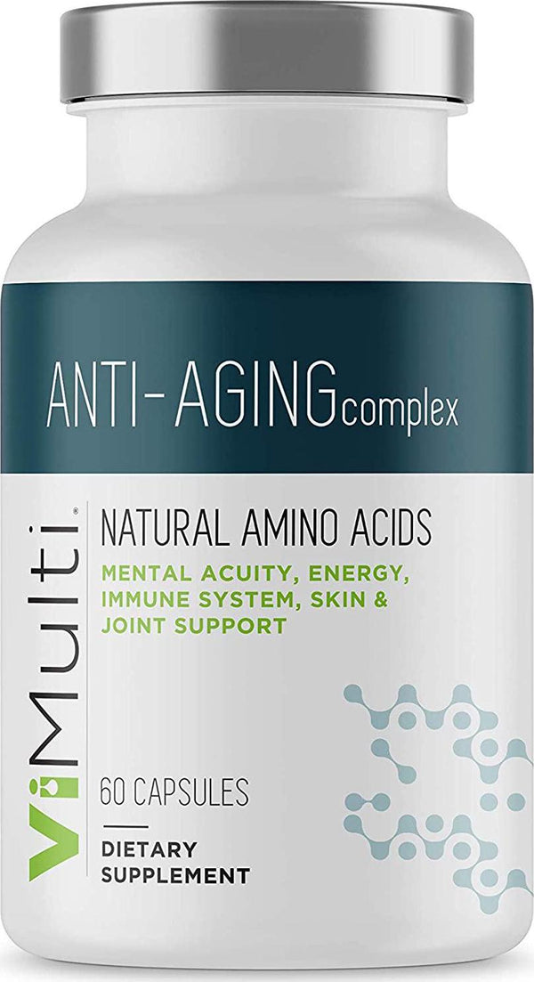 ViMulti Anti-Aging Natural Amino Acid Supplement for Longevity –Supports Immune Health, Increased Energy, Improved Focus, Smoother Skin Tone and Restorative Sleep