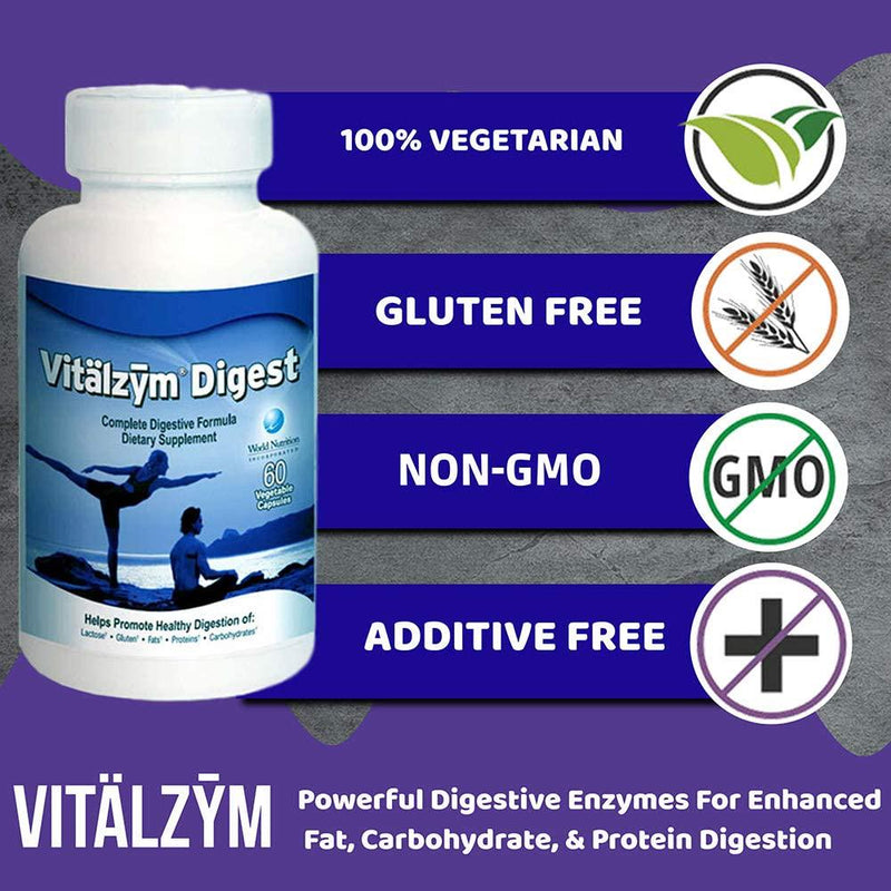 Vitälzym Digest Complete Digestive Enzymes Supplement (60 Capsules)