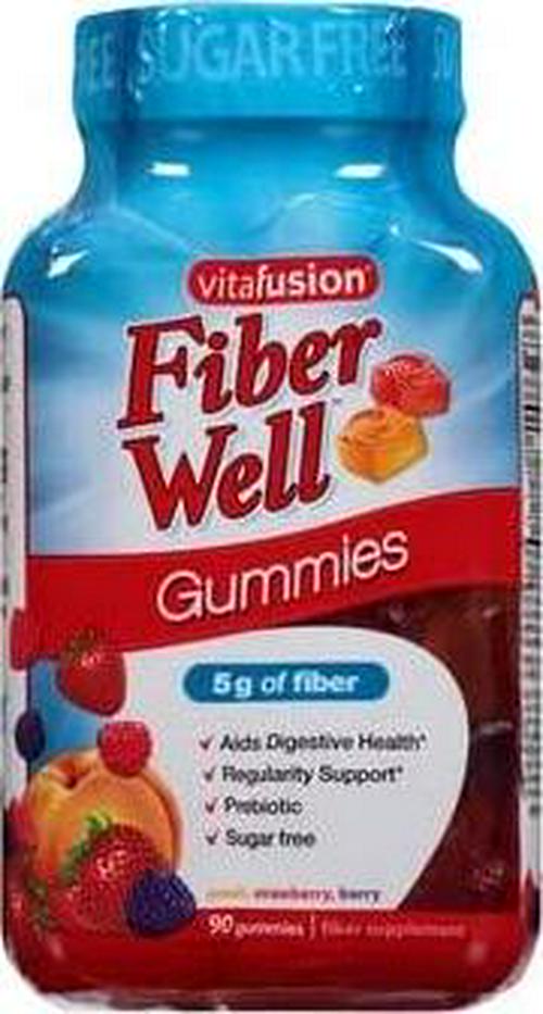 VitaFusion, Fiber Well Gummies, Fiber Supplement, Assorted Flavors - 90 gummies, Pack of 3