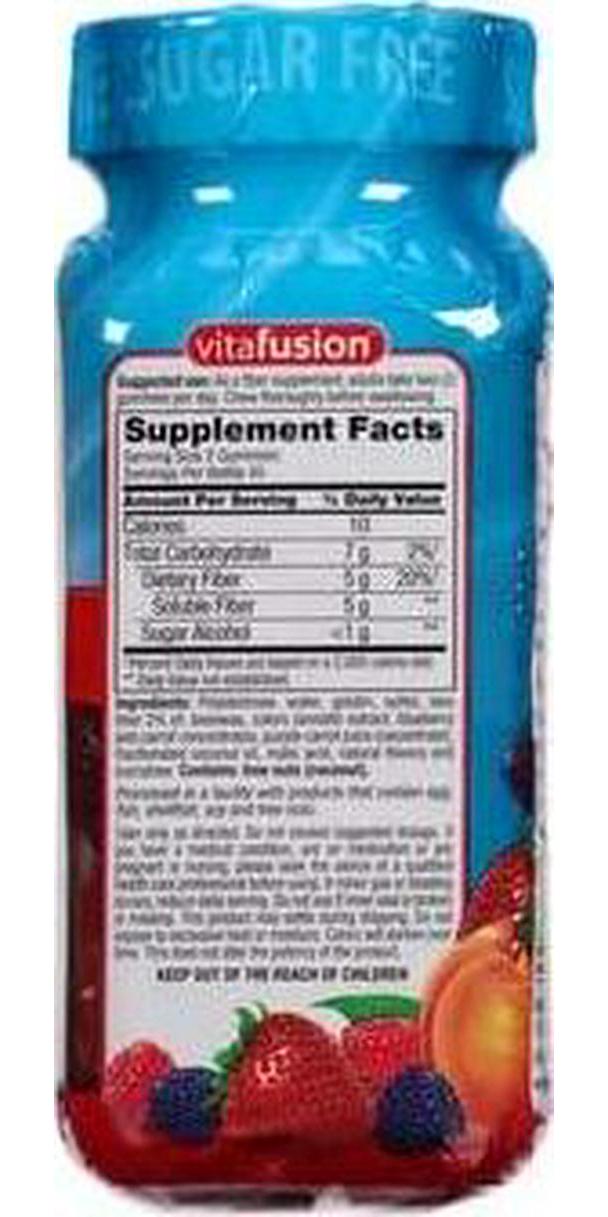 VitaFusion, Fiber Well Gummies, Fiber Supplement, Assorted Flavors - 90 gummies, Pack of 3