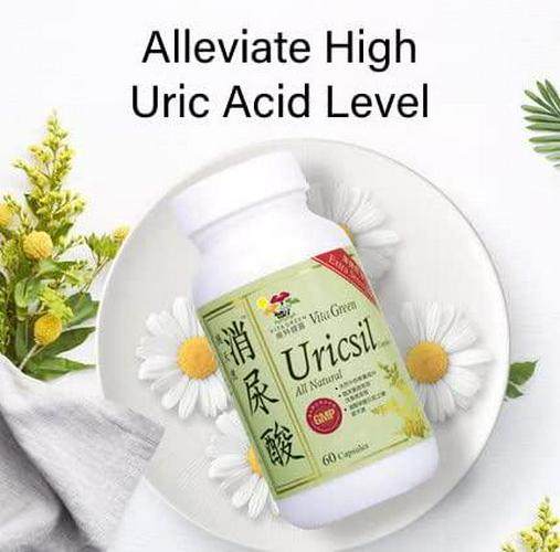 Vita Green Urinary Uric Acid Herbal Supplement, 100% Natural, Extra Strength Uricsil Kidney Support Lower Purine Promote Healthy Uric Acid Level - 60 Capsules