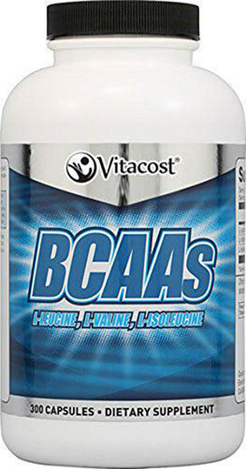 Vitacost BCAAs L-Leucine, L-Valine, L-Isoleucine - 2,400 mg per Serving - 300 Capsules