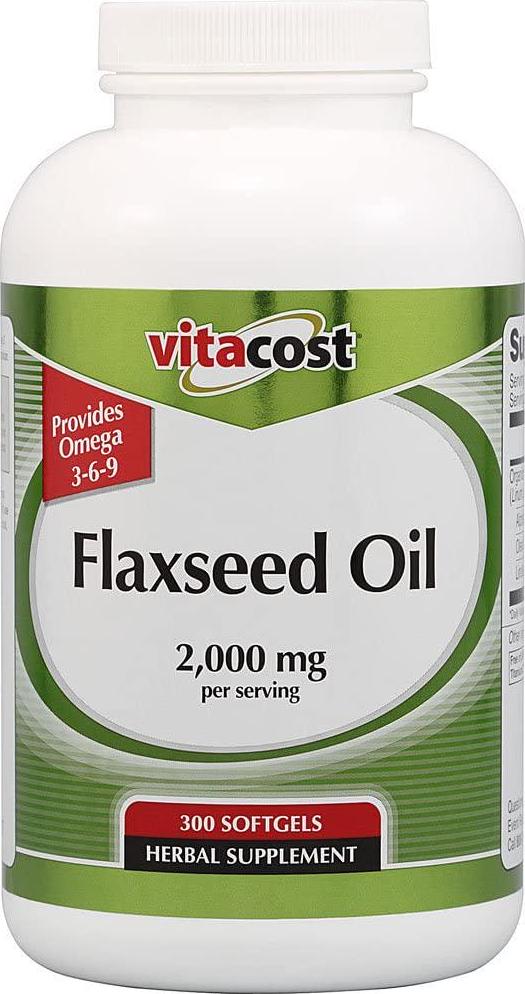 Vitacost Flaxseed Oil - 2,000 mg per serving - 300 Softgels