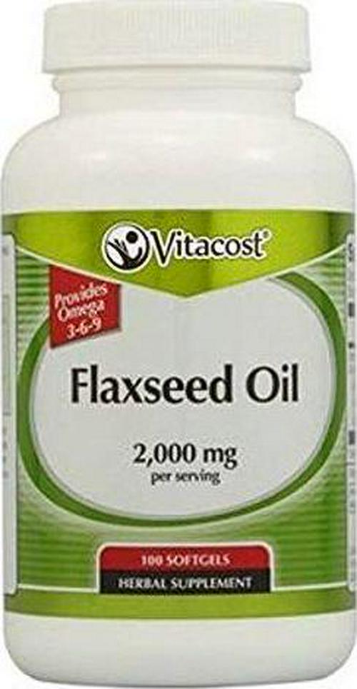 Vitacost Flaxseed Oil - 2,000 mg per serving - 100 Softgels