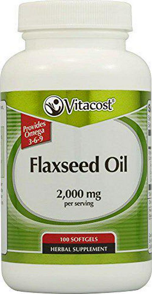 Vitacost Flaxseed Oil - 2,000 mg per serving - 100 Softgels