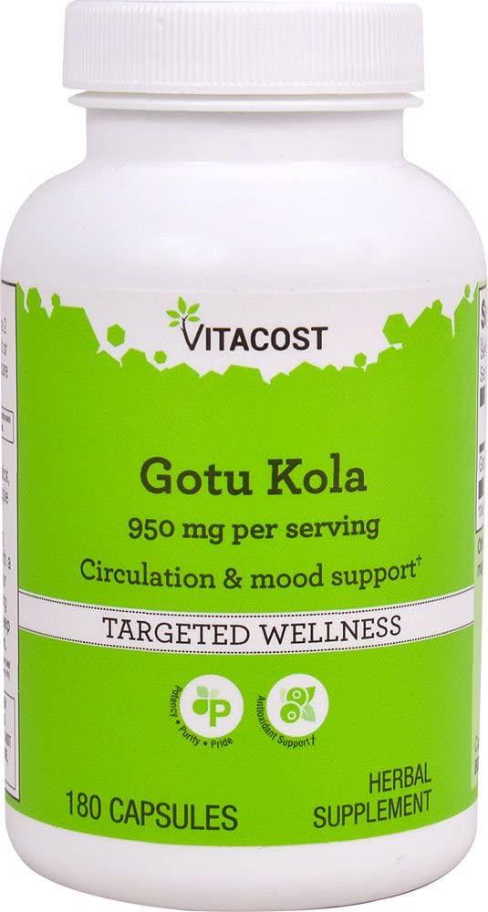 Vitacost Gotu Kola - 950 mg per serving - 180 Capsules