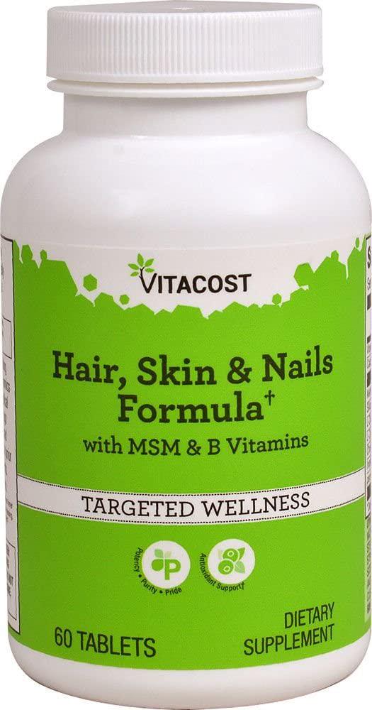Vitacost Hair, Skin and Nails Formula with MSM and B Vitamins - 60 Tablets