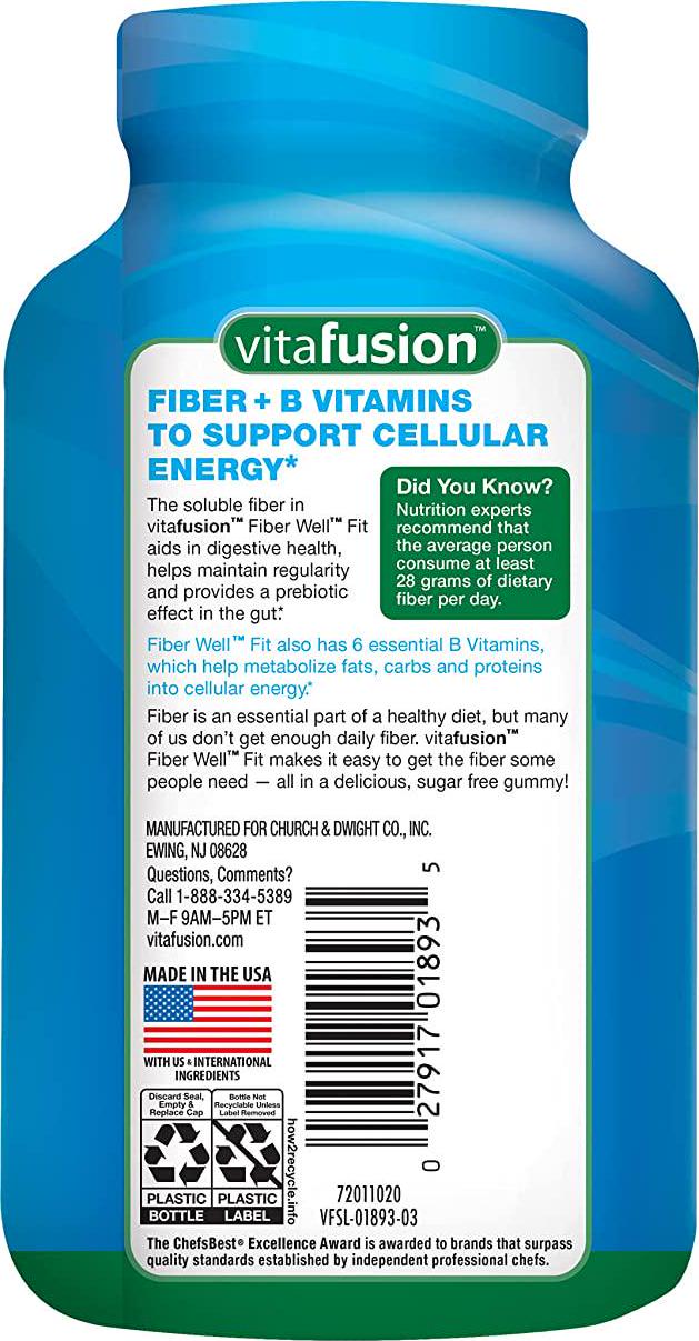 Vitafusion Fiber Well Fit Gummies, 90 Count