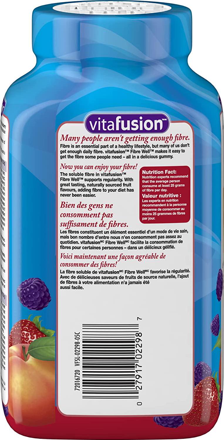 Vitafusion Fibre Well Fibre Supplement Gummies, 90 Gummies