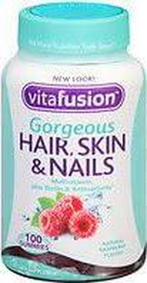 Vitafusion Hair, Skin, Nails Multivitamin Gummies, Raspberry, 100 ea - 2pc