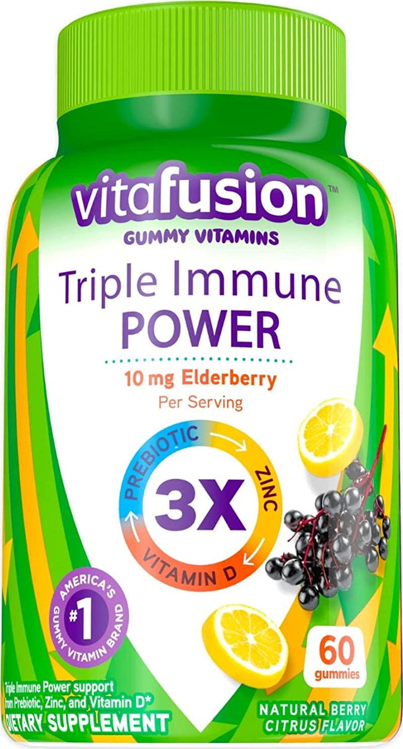 Vitafusion Triple Immune Power Gummy Vitamins, 60 Count