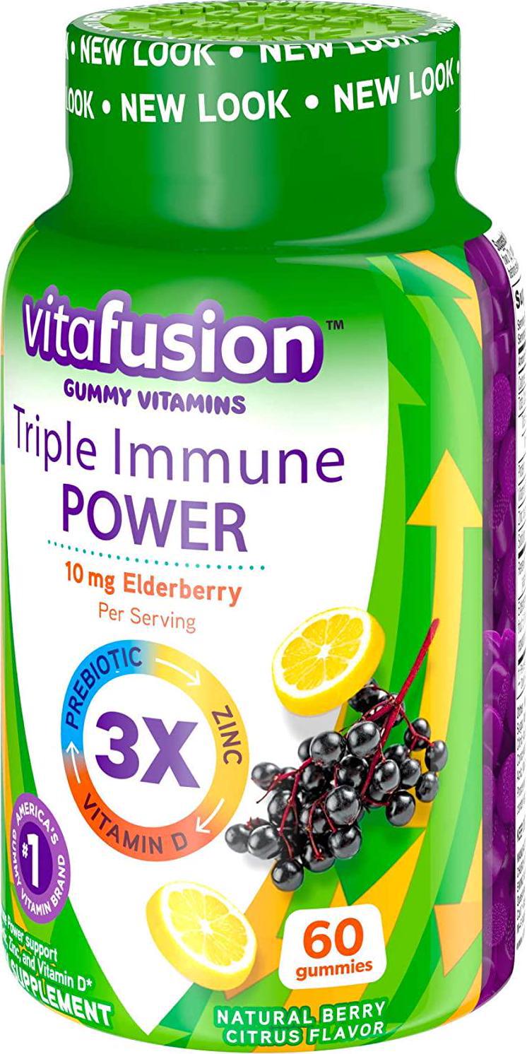 Vitafusion Triple Immune Power Gummy Vitamins, 60 Count