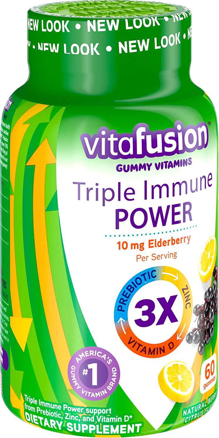 Vitafusion Triple Immune Power Gummy Vitamins, 60 Count