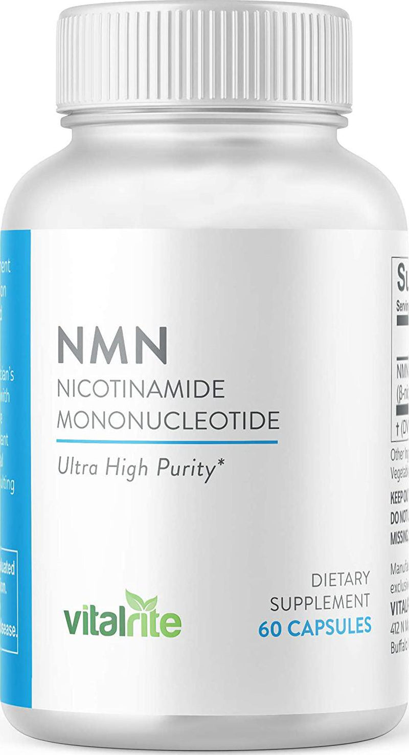 VitalRite - NMN Supplement (Nicotinamide Mononucleotide) 250mg Per Serving, NAD+ Precursor to Riboside for Anti-Aging and Mitochondria Support, Increase Cellular Health