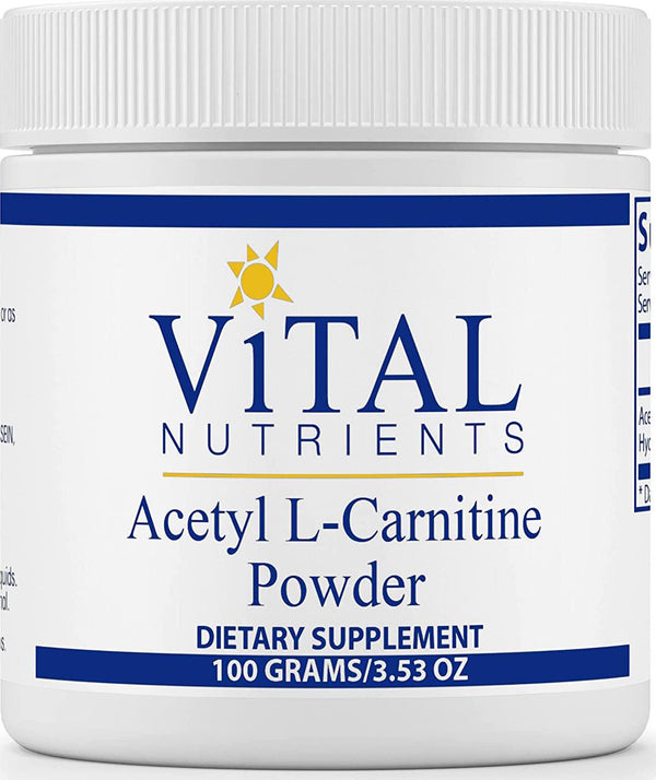 Vital Nutrients - Acetyl L-Carnitine Powder - Supports Normal Brain Function and Memory - Vegetarian - 100 Grams - 3000 mg