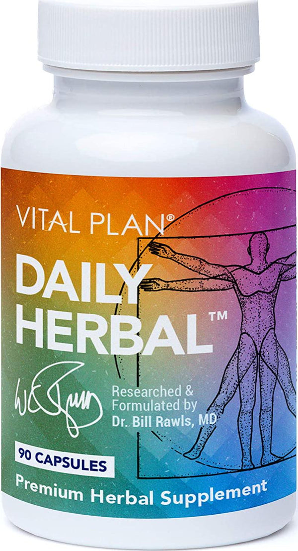 Vital Plan Daily Herbal Supplement by Dr. Bill Rawls – Herbal Immunity Booster for Immune Support, Microbiome Balance and Cell Health — Reishi Mushroom, Turmeric and Rhodiola