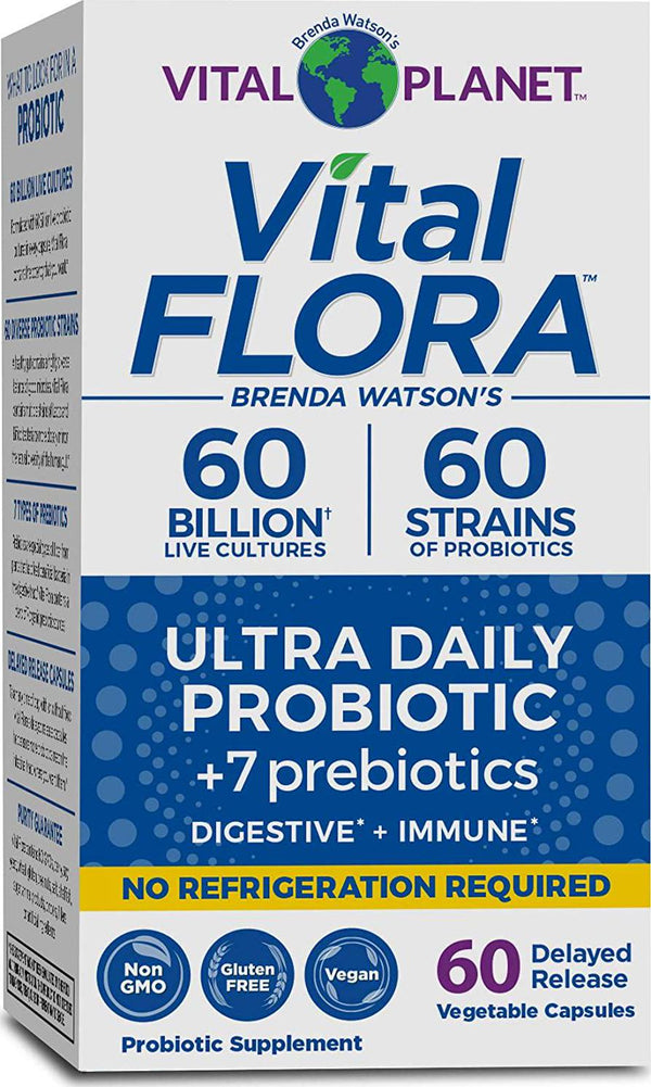 Vital Planet - Vital Flora 60/60 Shelf Stable Ultra Daily Probiotic 60 Capsules