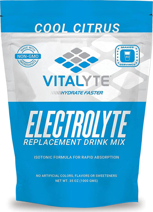 Vitalyte Electrolyte Powder (40 - 16oz Servings Per Container) - Isotonic Drink Mix for Hydration, Energy and Recovery - Water Enhancer and Rehydration Supplement for Men, Women and Sports (Cool Citrus)