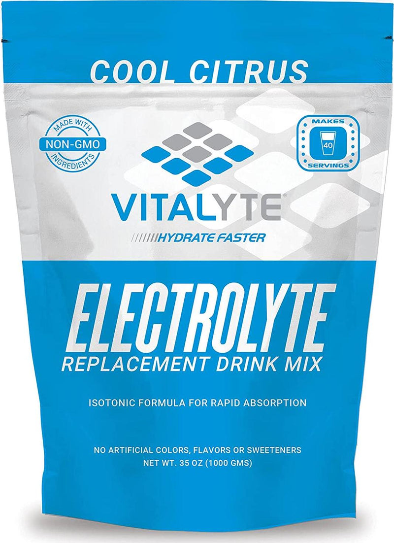 Vitalyte Electrolyte Powder (40 - 16oz Servings Per Container) - Isotonic Drink Mix for Hydration, Energy and Recovery - Water Enhancer and Rehydration Supplement for Men, Women and Sports (Cool Citrus)