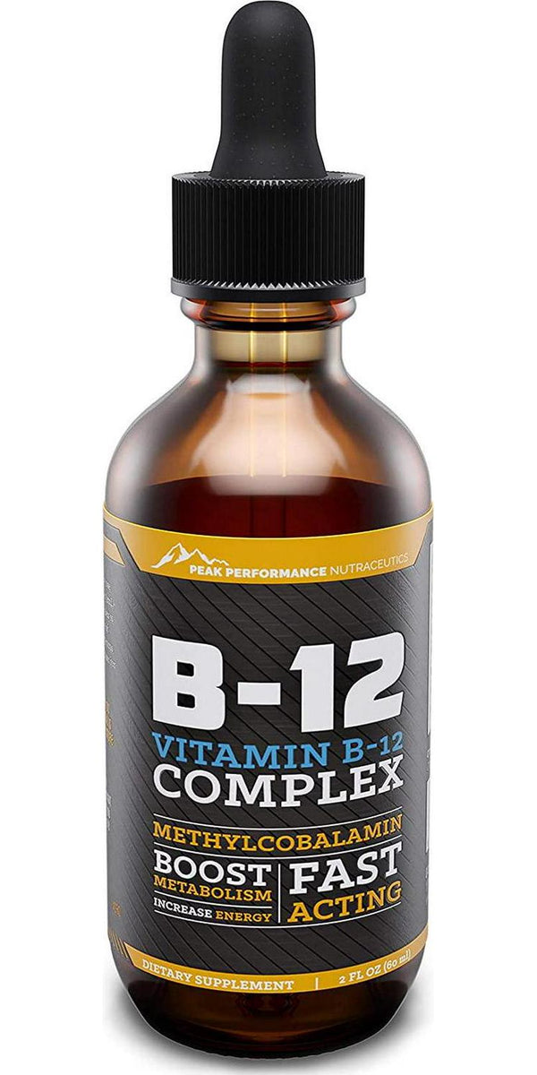 Vitamin B12 Sublingual Drops. Methylcobalamin Liquid Dietary Supplement for Consistent and Increased Energy. Improves Focus and Concentration, Metabolism and Immune System Booster. 2 Ounces