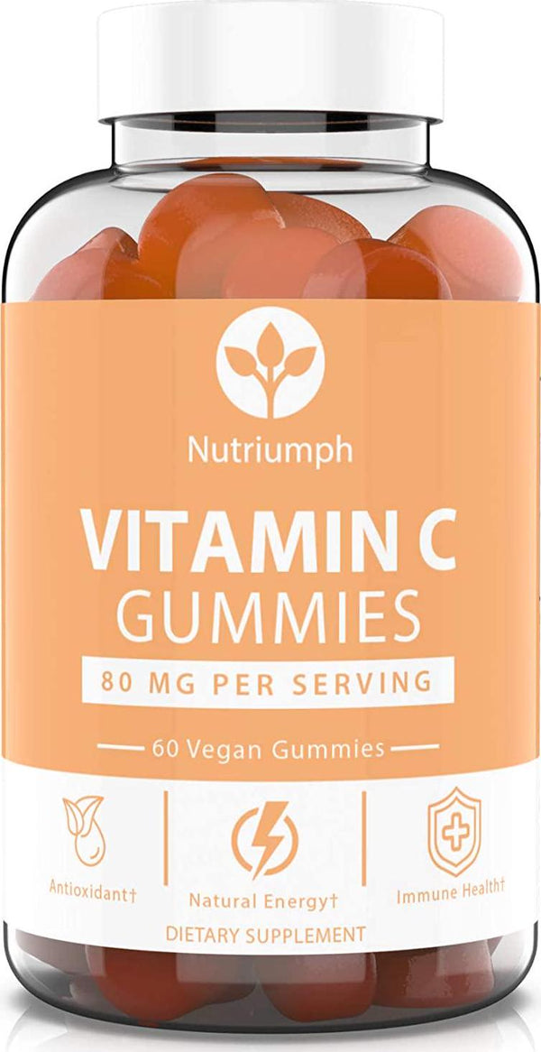 Vitamin C Gummies Supplement – Energy and Immune Boosting Vitamins for Kids and Adults – Collagen Enhancing – VIT C Supplements for Healthy Hair Skin and Joints – 60 Vegan Gummies