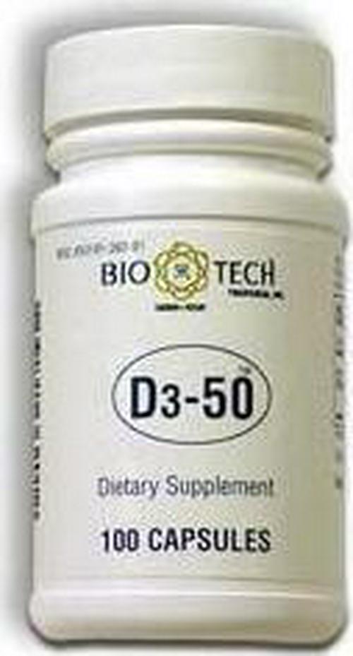 Vitamin D3-50 100 Capsules BIO-TECH