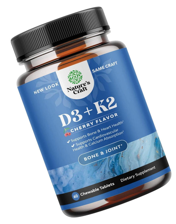 Vitamin D3 with K2 MK7 Supplement - Vitamin D3 5000 IU Capsules and Vitamin K2 for Immune Support Bone Health Heart Health Joint Support Bone Strength and Mood Boost - VIT D3 K2 Immune System Support