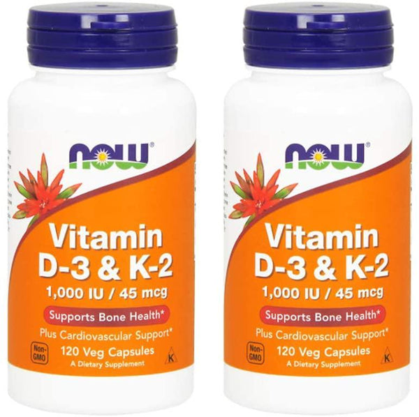 Vitamin D-3 and K-2 - 120 ct (Pack of 2)