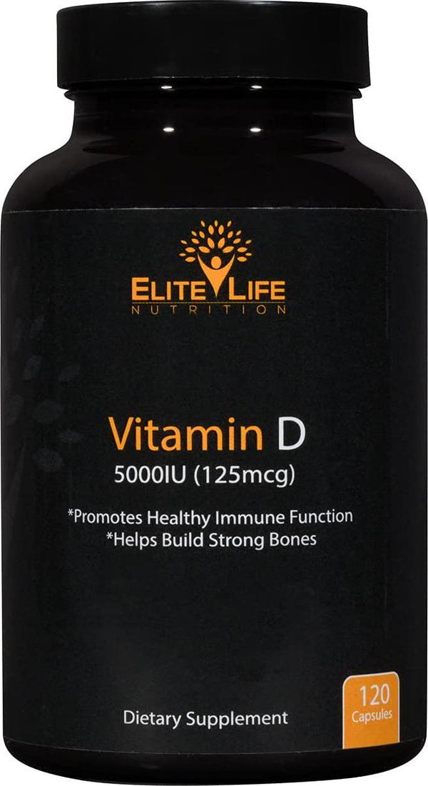 Vitamin D - 5000iu (125 mcg) - 120 Capsules