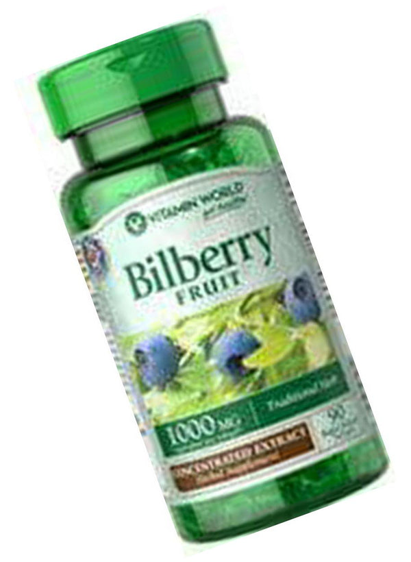 Vitamin World Bilberry Fruit 1000 mg, 90 Rapid Release Softgels