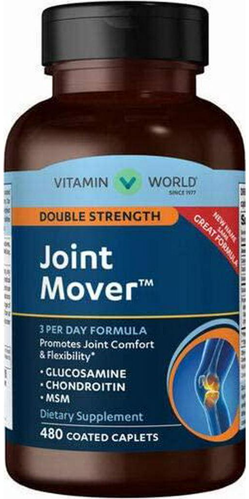 Vitamin World Double Strength Joint Mover | Joint Support Nutritional Supplement feat. Glucosamine, MSM, Chondroitin to Support Joint Comfort and Flexibility, 480 Caplets
